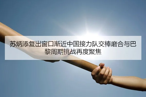 苏炳添复出窗口渐近中国接力队交棒磨合与巴黎周期挑战再度聚焦 - kaiyuan